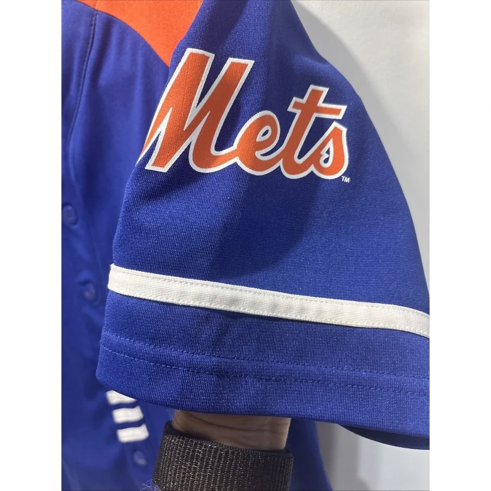 Adidas NY Mets Jersey Youth Size M 10-12 Baseball Official Patch